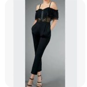 Express Black Lace Corset Jumpsuit